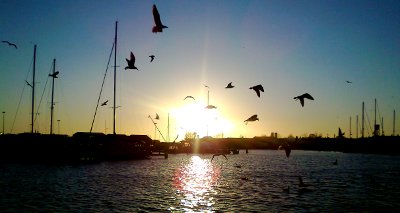 Zachód słońca nad morzem